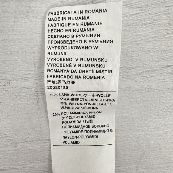 Stile Benetton Wool Blend V-Neck Sweater Women Small Striped Black Grunge Cozy - Picture 8 of 13